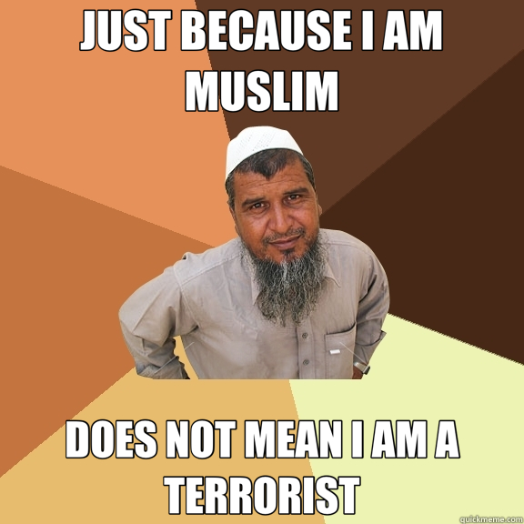 JUST BECAUSE I AM MUSLIM DOES NOT MEAN I AM A TERRORIST  Ordinary Muslim Man