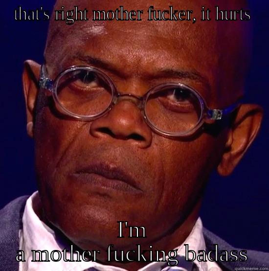 THAT'S RIGHT MOTHER FUCKER, IT HURTS I'M A MOTHER FUCKING BADASS Misc