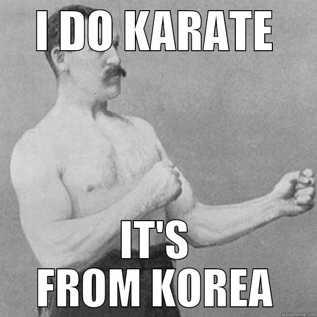 I DO KARATE IT'S FROM KOREA overly manly man