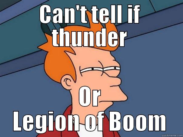 CAN'T TELL IF THUNDER OR LEGION OF BOOM Futurama Fry