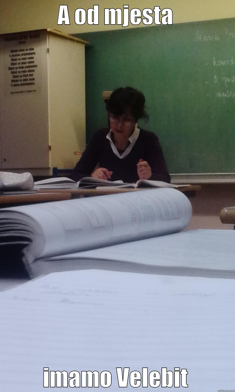 A OD MJESTA IMAMO VELEBIT Misc
