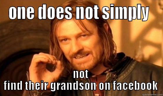ONE DOES NOT SIMPLY  NOT FIND THEIR GRANDSON ON FACEBOOK Boromir