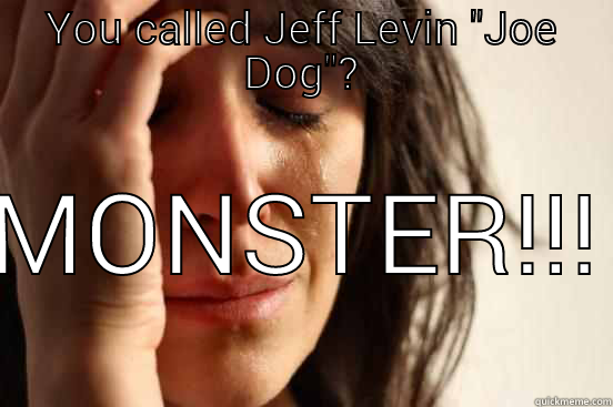 YOU CALLED JEFF LEVIN 