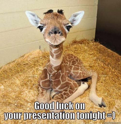  GOOD LUCK ON YOUR PRESENTATION TONIGHT =) Misc