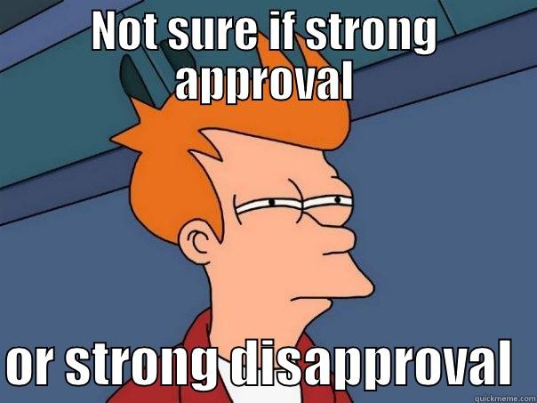 NOT SURE IF STRONG APPROVAL  OR STRONG DISAPPROVAL  Futurama Fry