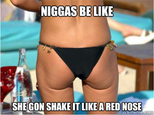 Niggas BE LIKE She gon shake it like a red nose - Niggas BE LIKE She gon shake it like a red nose  Red nose