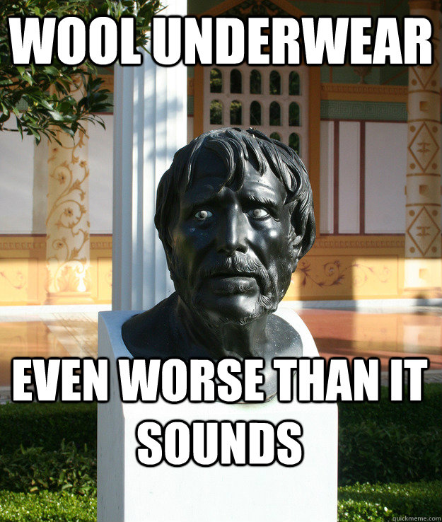 wool underwear even worse than it sounds  Ancient World Problems
