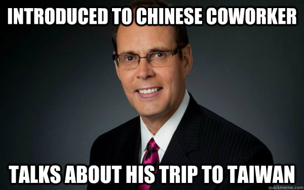 Introduced to Chinese coworker talks about his trip to taiwan   