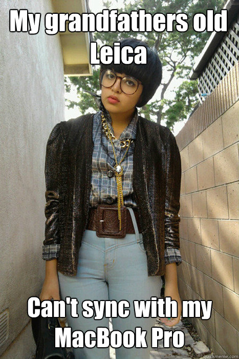 My grandfathers old Leica Can't sync with my MacBook Pro  