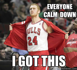 Everyone Calm  down i got this  Brian Scalabrine