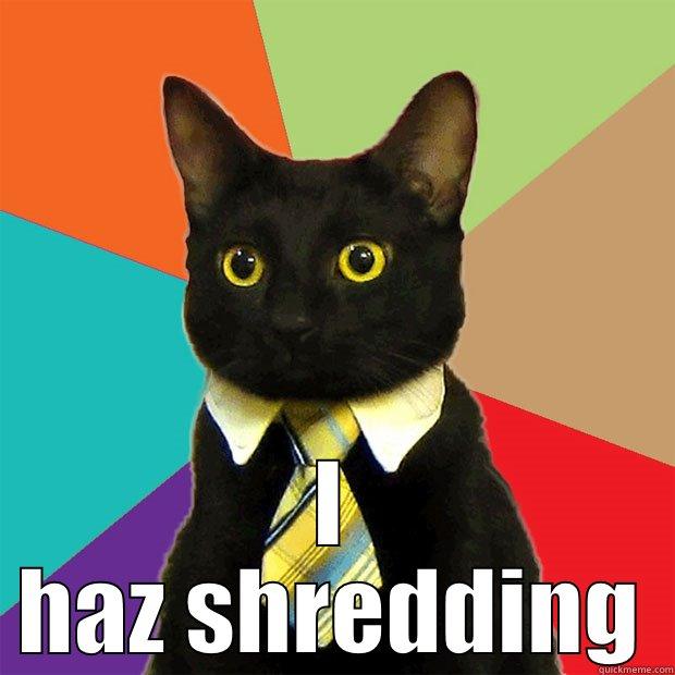 I haz shredding -  I HAZ SHREDDING Business Cat
