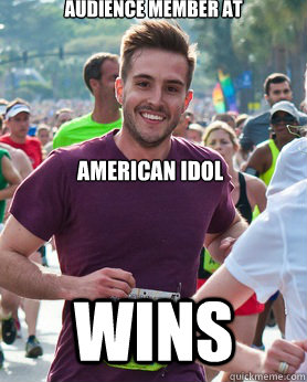 Audience member at  wins american idol  Ridiculously photogenic guy