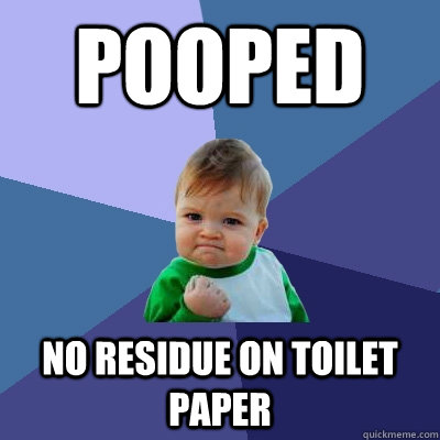 pooped no residue on toilet paper  Success Kid
