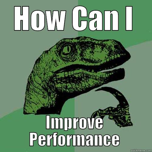 HOW CAN I IMPROVE PERFORMANCE Philosoraptor