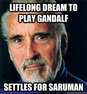 Lifelong dream to play gandalf settles for saruman   GG Christopher Lee