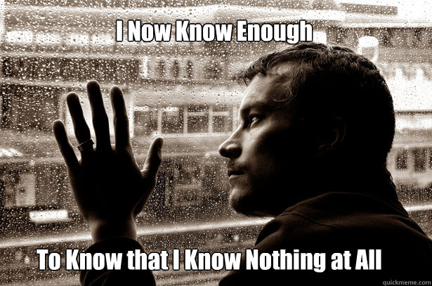 I Now Know Enough  To Know that I Know Nothing at All  Over-Educated Problems