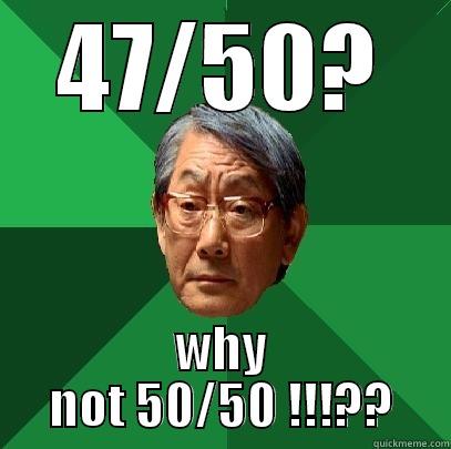 47/50? WHY NOT 50/50 !!!?? High Expectations Asian Father