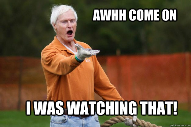 AWHH COME ON I was watching that!  RITs WTF Destler