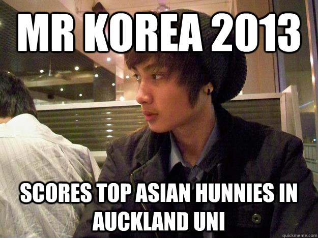 Mr Korea 2013 Scores Top Asian Hunnies in Auckland UNI  
