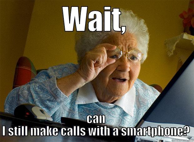 WAIT, CAN I STILL MAKE CALLS WITH A SMARTPHONE? Grandma finds the Internet