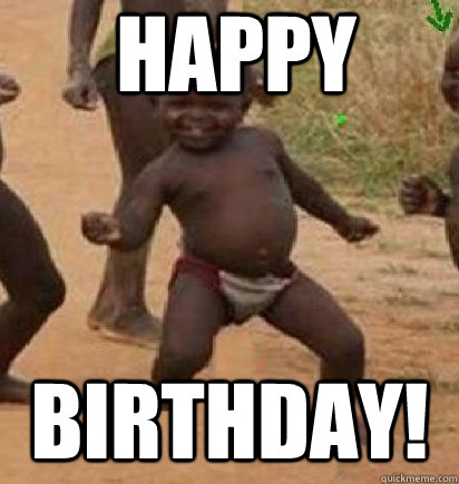 Happy  Birthday!  dancing african baby