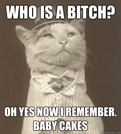Who is a Bitch? Oh yes now I remember.
Baby Cakes  Aristocat