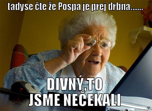 TADYSE ČTE ŽE POSPA JE PREJ DRBNA....... DIVNÝ,TO JSME NEČEKALI Grandma finds the Internet