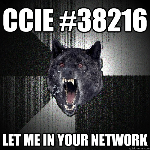 CCIE #38216 LET ME IN YOUR NETWORK  Insanity Wolf