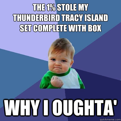 the 1% stole my 
thunderbird tracy island 
set complete with box why i oughta'  Success Kid