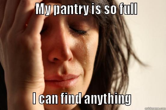             MY PANTRY IS SO FULL                    I CAN FIND ANYTHING            First World Problems