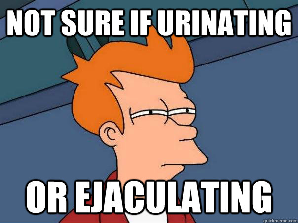 Not sure if urinating Or ejaculating  Futurama Fry
