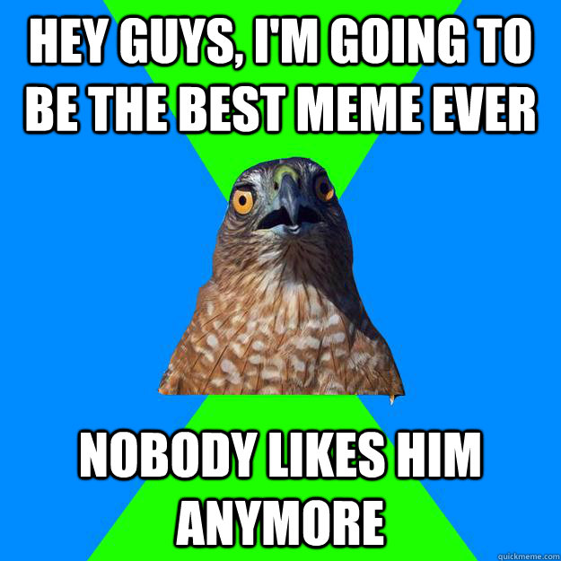 HEY GUYS, I'M GOING TO BE THE BEST MEME EVER nobody likes him ANYMORE - HEY GUYS, I'M GOING TO BE THE BEST MEME EVER nobody likes him ANYMORE  Hawkward