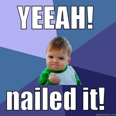 YEEAH! NAILED IT! Success Kid