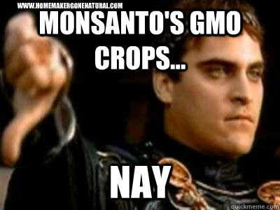 Monsanto's Gmo Crops... Nay www.homemakergonenatural.com  Downvoting Roman