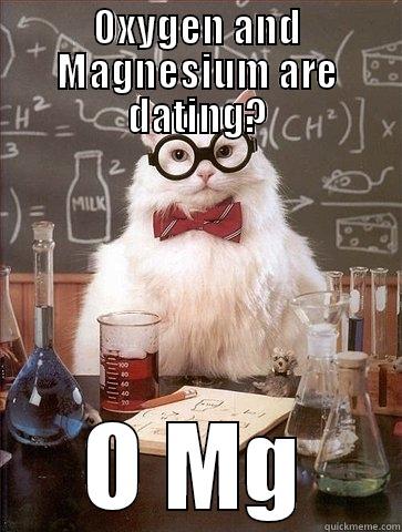 OXYGEN AND MAGNESIUM ARE DATING? O MG Chemistry Cat