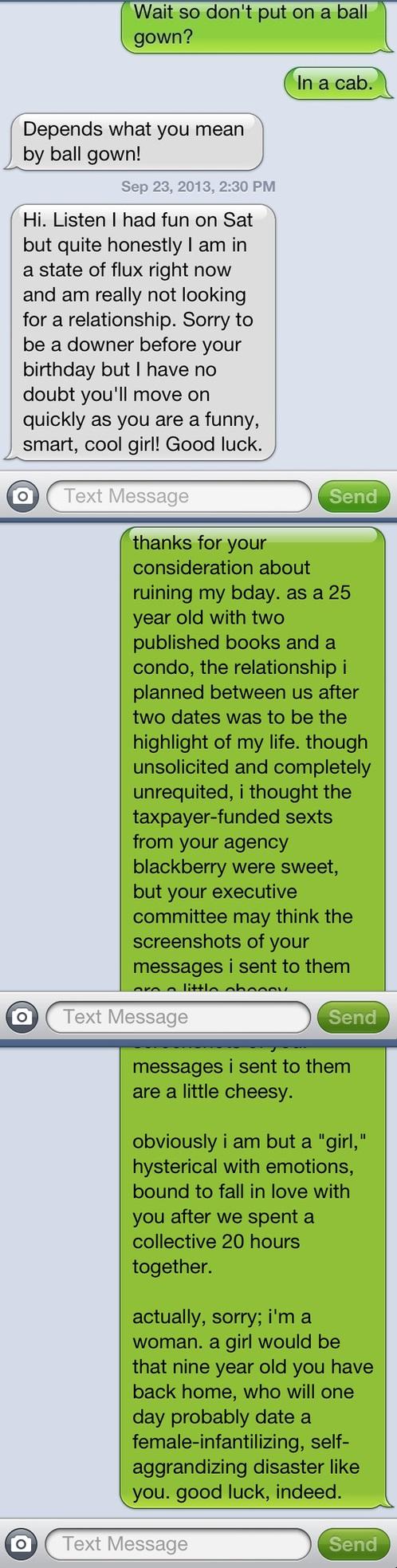 One Of The Most Brutal Responses To A Breakup Text -   Misc