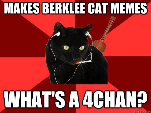 Makes Berklee Cat Memes What's a 4chan?  Berklee Cat