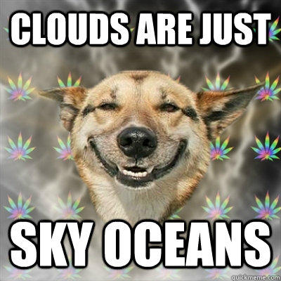 Clouds are just Sky oceans - Clouds are just Sky oceans  Stoner Dog