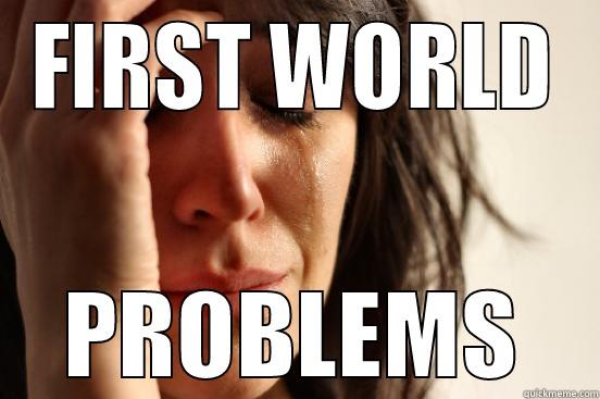 FIRST WORLD PROBLEMS First World Problems