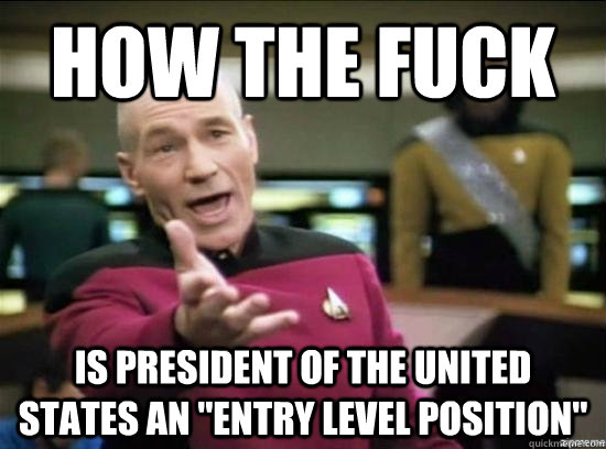 how the fuck is president of the united states an 