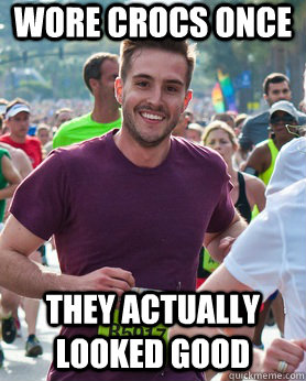 WOre Crocs once THEY ACTUALLY LOOKED GOOD  Ridiculously photogenic guy