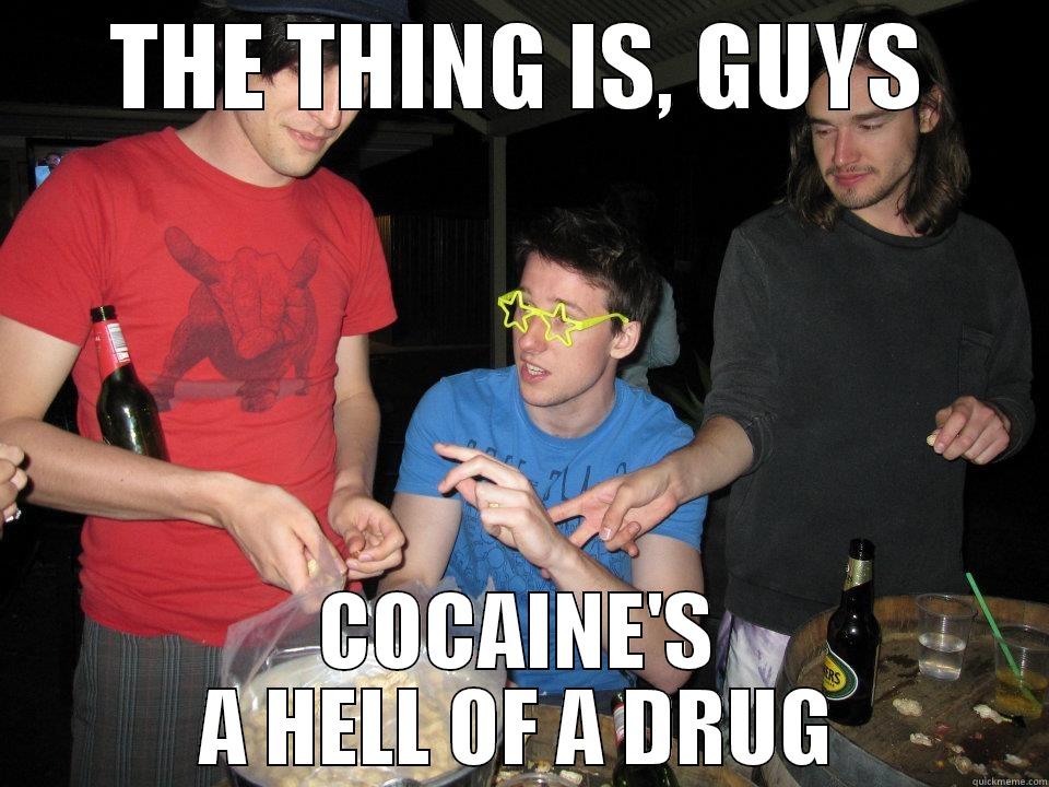 THE THING IS, GUYS COCAINE'S A HELL OF A DRUG Misc