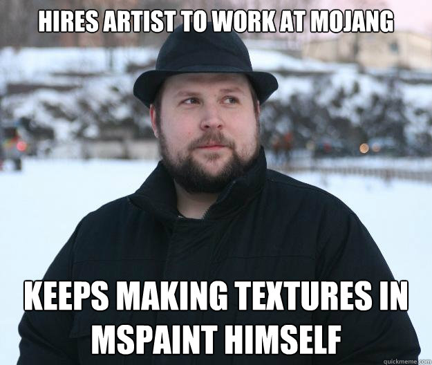 HIRES ARTIST TO WORK AT MOJANG KEEPS MAKING TEXTURES IN MSPAINT HIMSELF  Advice Notch