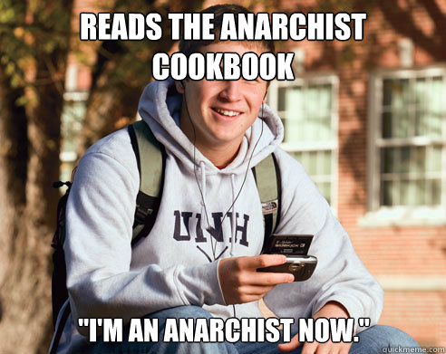 reads the anarchist cookbook 