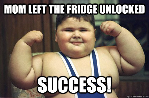 MOM LEFT THE FRIDGE UNLOCKED Success!  