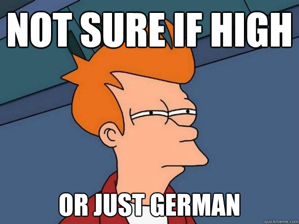 Not sure if high or just german    Not sure Fry