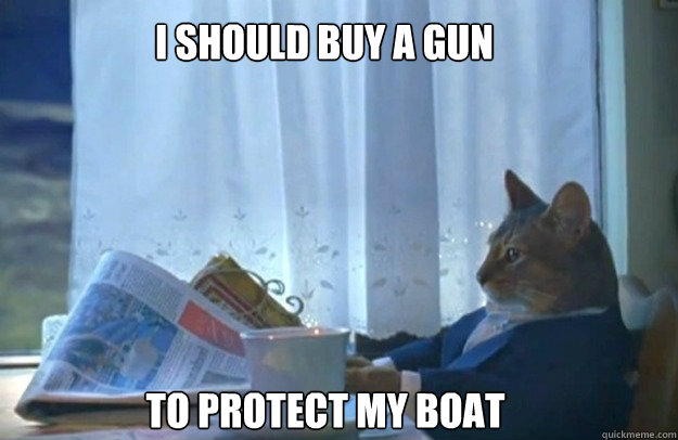 I should buy a gun To protect my boat  Sophisticated Cat