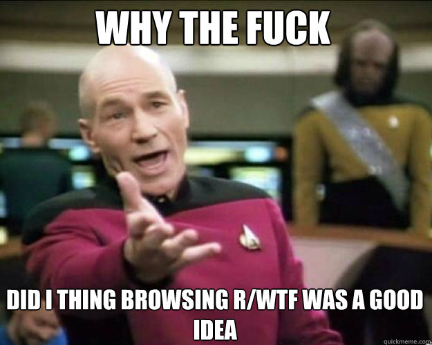 why the fuck Did i thing browsing r/wtf was a good idea   Why the fuck