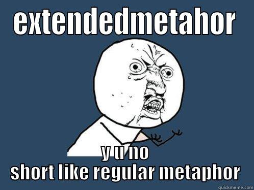 EXTENDEDMETAHOR Y U NO SHORT LIKE REGULAR METAPHOR Y U No