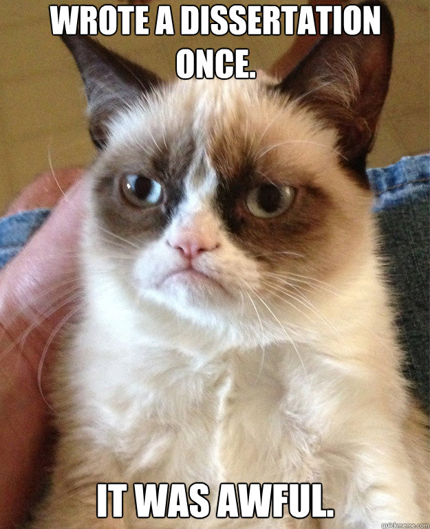 Wrote a dissertation once. It was awful. - Wrote a dissertation once. It was awful.  Misc